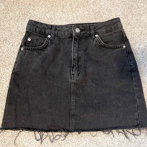 Motto Denim Black Mini Skirt